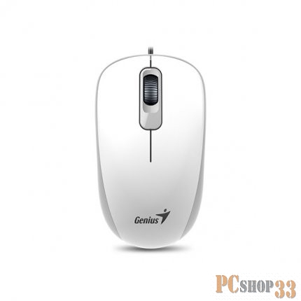Мышь Genius Mouse DX-110 ( Cable, Optical, 1000 DPI, 3bts, USB ) White