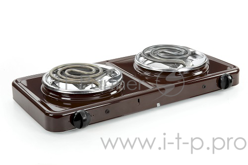 Плитка электрическая ЭПТ-2/2,0-220 Pskova-2 (Пскова-2), 2 конф., чаша из нержавейки, цвет коричневый
