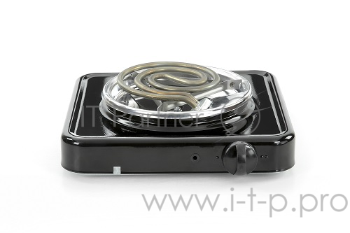 Плитка электрическая ЭПТ-1/1,0-220 Pskova-1 (Пскова-1), 1 конф., чаша из нержавейки, цвет черный