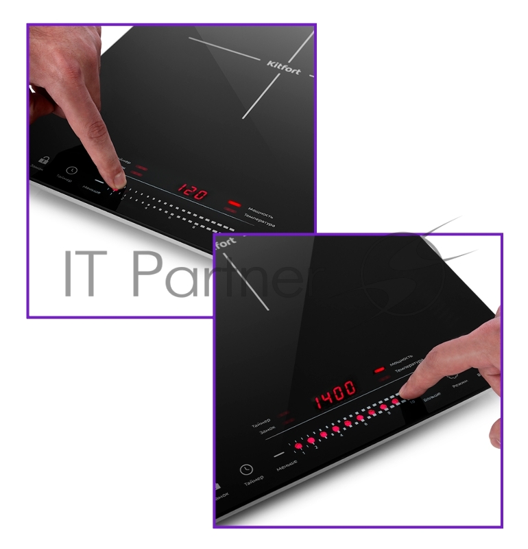 Плита Электрическая Kitfort КТ-128 черный (настольная)