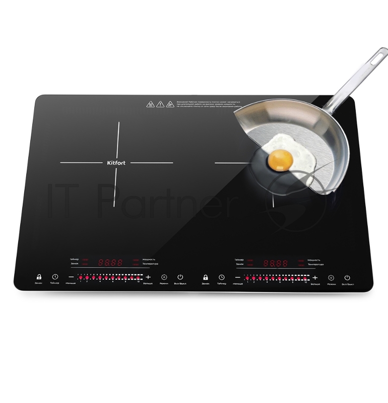 Плита Электрическая Kitfort КТ-128 черный (настольная)