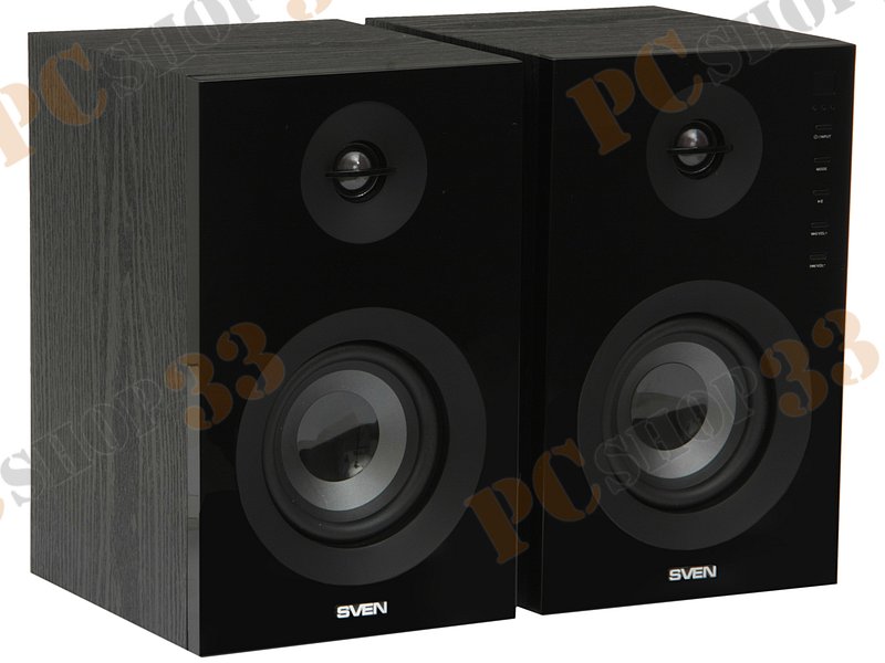 Акустическая система стерео Sven SPS-721, 2x25Вт, с MP3 плеером, черный (Bluetooth)