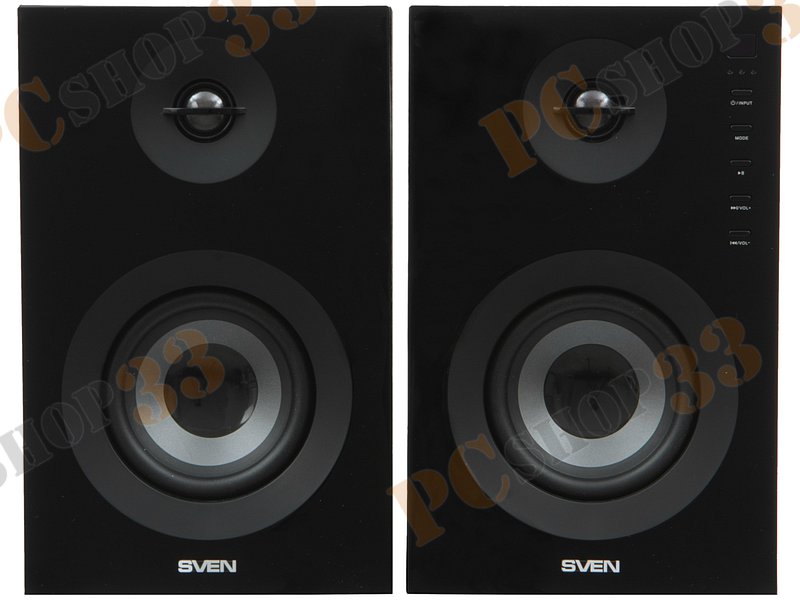 Акустическая система стерео Sven SPS-721, 2x25Вт, с MP3 плеером, черный (Bluetooth)