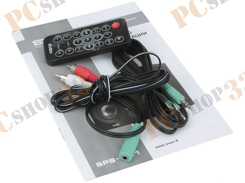 Акустическая система стерео Sven SPS-721, 2x25Вт, с MP3 плеером, черный (Bluetooth)
