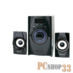 Акустическая система 2.1 Defender X200 65521, сабвуфер 14Вт, сателлиты 2x3Вт, с MP3 плеером, с FM радио, черный (Bluetooth)