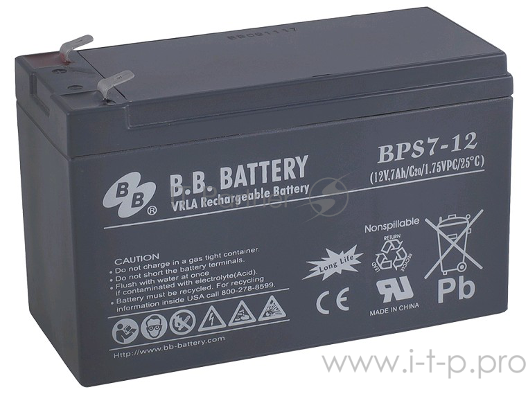 батареи B.B. Battery Аккумулятор BPS 7-12 (12V 7Ah)