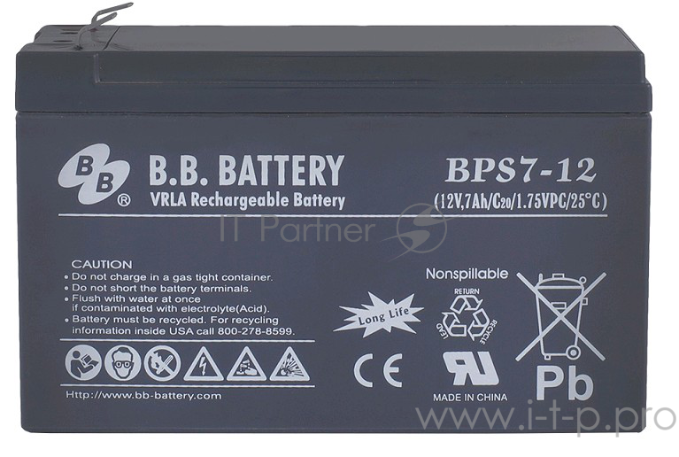 батареи B.B. Battery Аккумулятор BPS 7-12 (12V 7Ah)