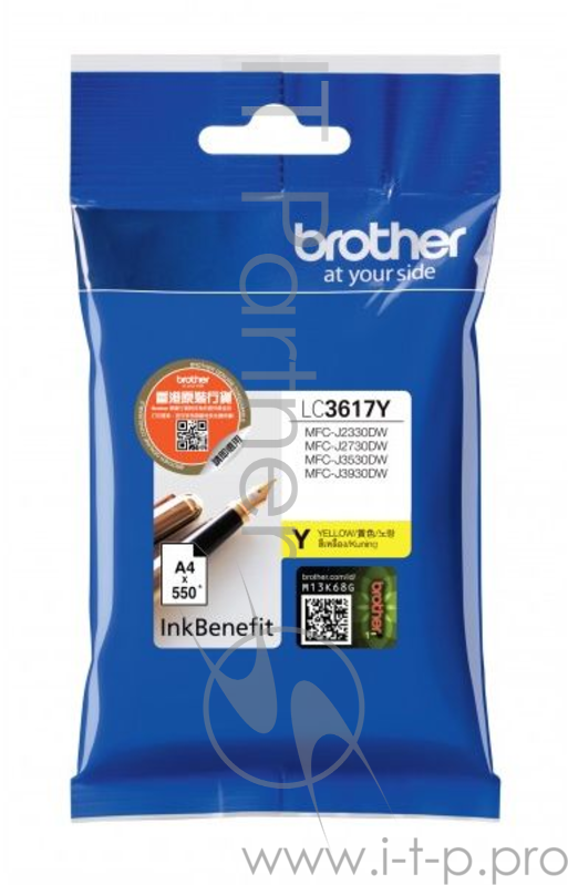 Расходные материалы Brother LC-3617Y Картридж, Yellow {MFCJ3530/3930, Yellow, (550стр)}