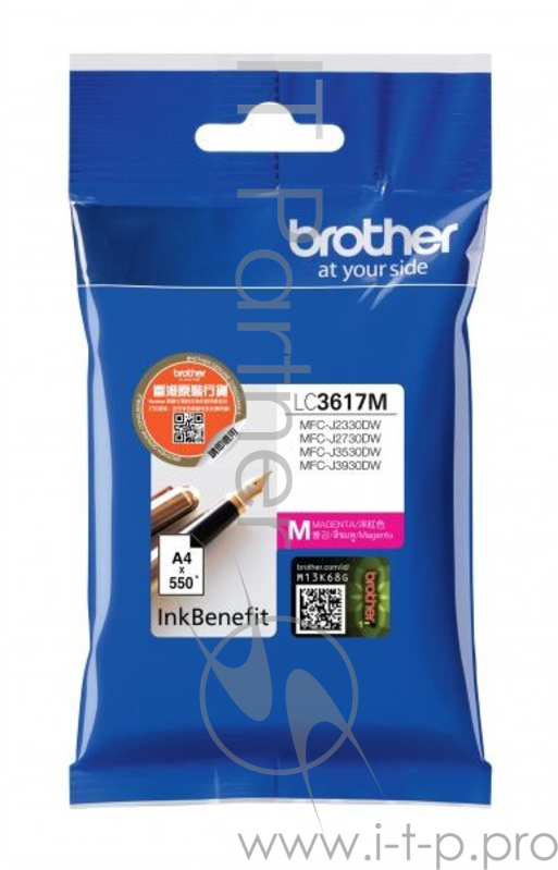 Расходные материалы Brother LC-3617M Картридж, Magenta {MFCJ3530/3930, Magenta, (550стр)}