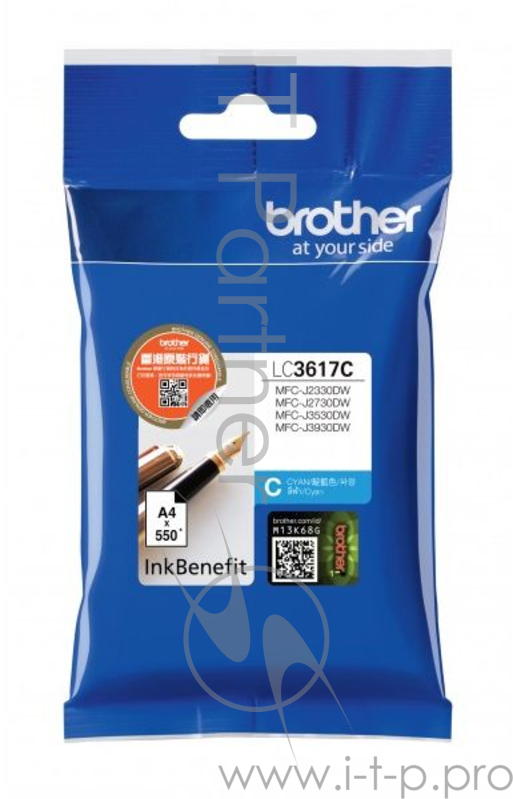 Расходные материалы Brother LC-3617C Картридж, Cyan {MFCJ3530/3930, Cyan, (550стр)}