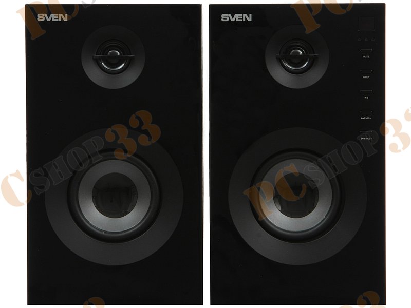 Акустическая система стерео Sven SPS-615, 2x10Вт, с MP3 плеером, черный (Bluetooth)