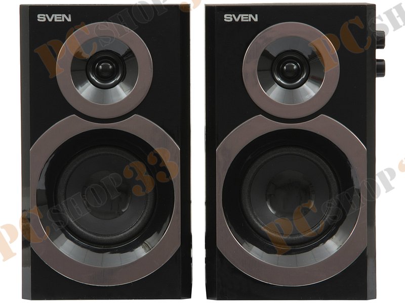 Акустическая система стерео Sven SPS-619, 2x10Вт, черный