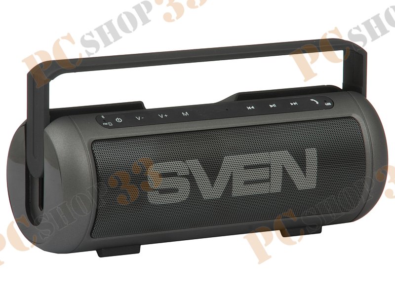 Акустическая система стерео Sven PS-250BL, 2x5Вт, портативная, с MP3 плеером, с FM радио, черный (Bluetooth)