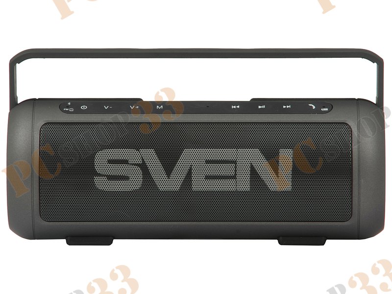 Акустическая система стерео Sven PS-250BL, 2x5Вт, портативная, с MP3 плеером, с FM радио, черный (Bluetooth)