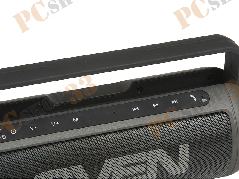 Акустическая система стерео Sven PS-250BL, 2x5Вт, портативная, с MP3 плеером, с FM радио, черный (Bluetooth)