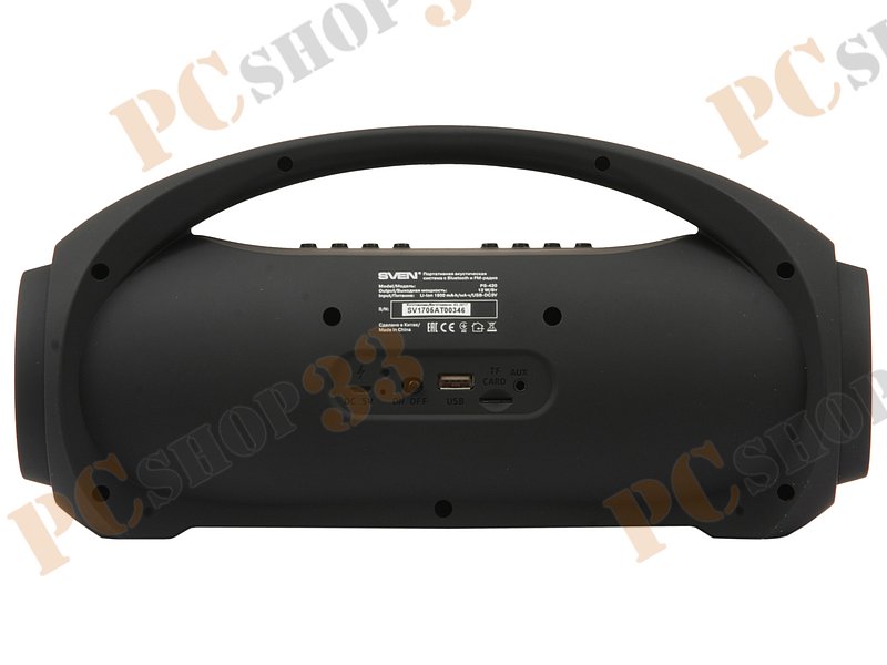 Акустическая система стерео Sven PS-420, 2x6Вт, портативная, с MP3 плеером, с FM радио, черный (Bluetooth)