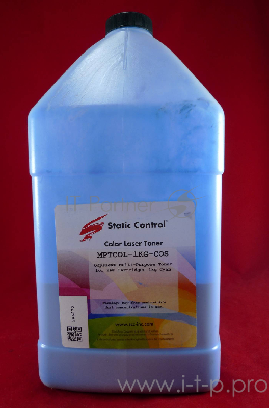 Тонер Static Control Универсальный для HP CLJ CP1515/ Canon MF-8330, C, 1 кг, флакон