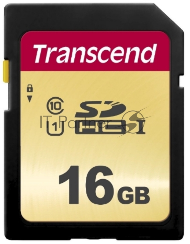 Карта памяти SecureDigital 16Gb Transcend TS16GSDC500S {SDHC Class 10, UHS-I U1, MLC}
