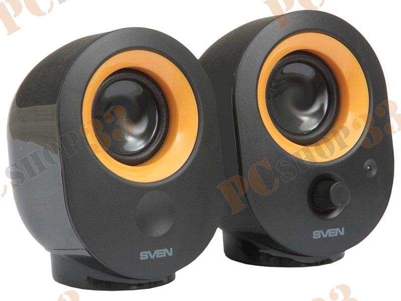 Акустическая система стерео Sven 316, 2x2Вт, портативная, черный
