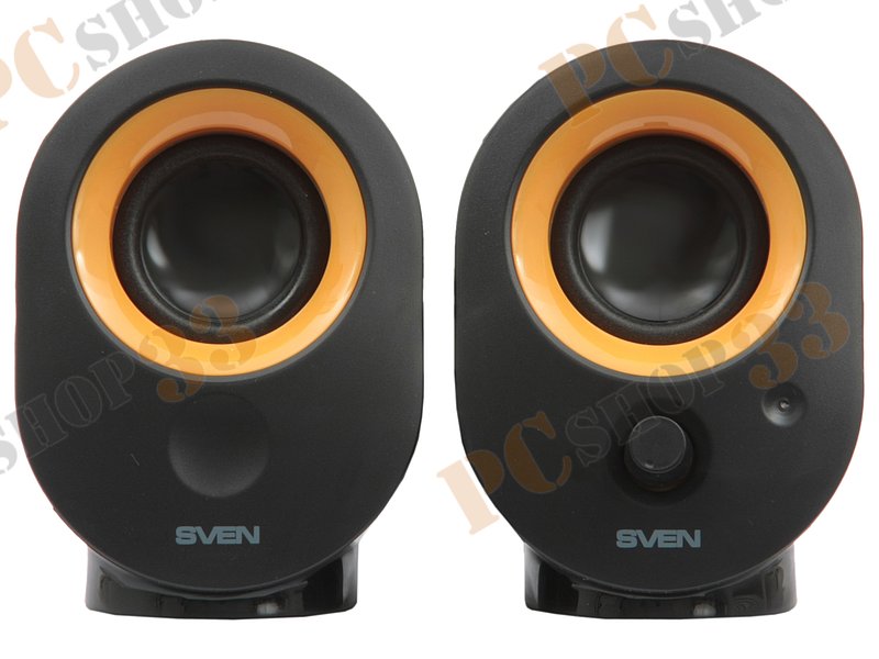 Акустическая система стерео Sven 316, 2x2Вт, портативная, черный