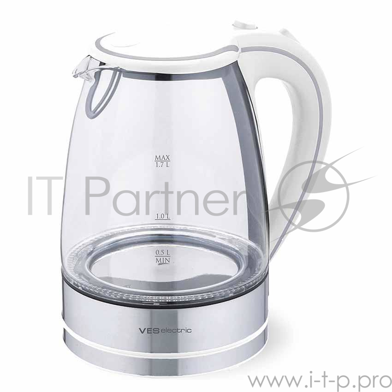 Чайник VES 2005-W 1,7 л, стеклянный