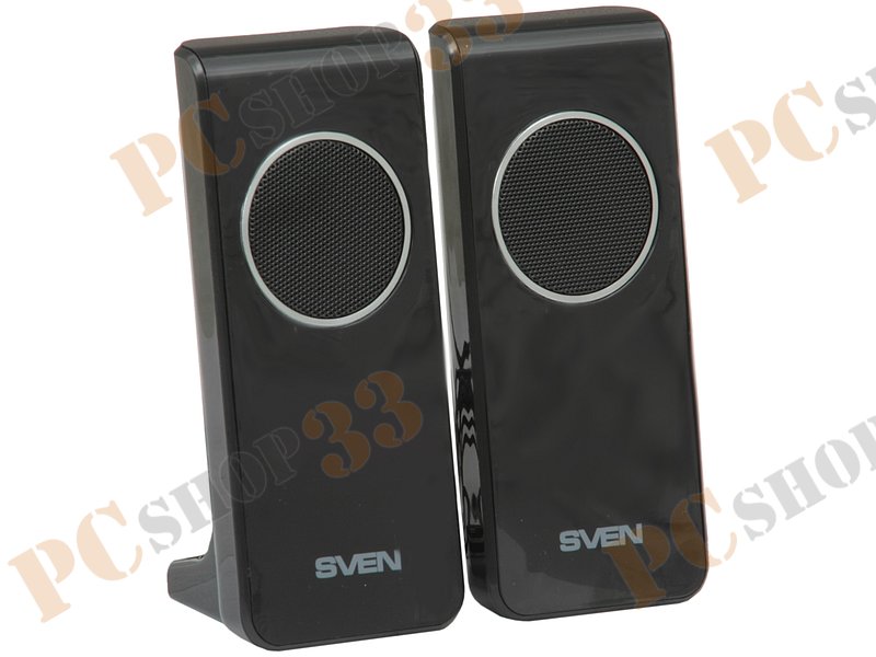 Акустическая система стерео Sven 314 2x2Вт, портативная, черный
