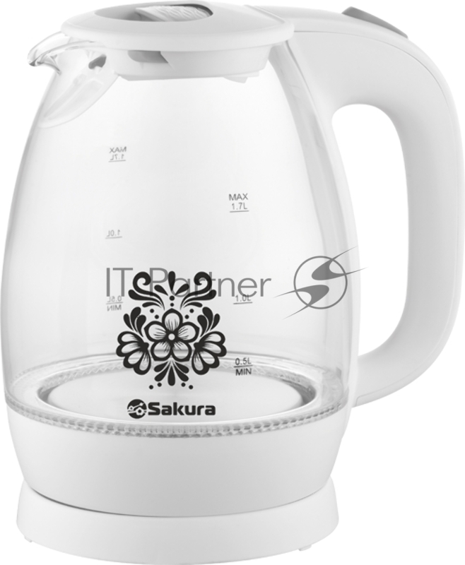 Чайник электрический Sakura SA-2715W (1.7) стекл подсв