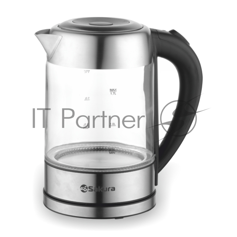 Чайник электрический Sakura SA-2720SBK (1.7) стекл нерж подсв