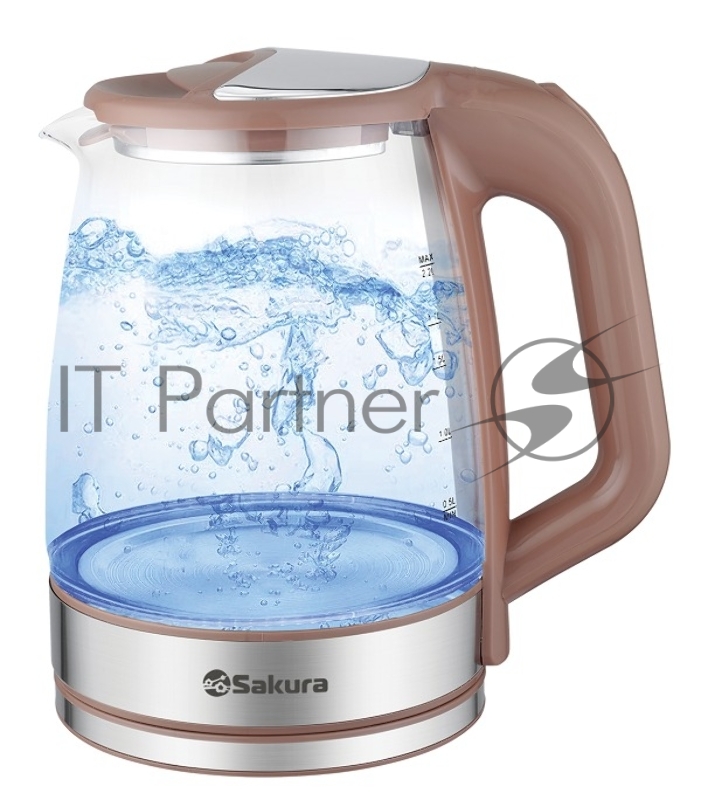 Чайник электрический Sakura SA-2722BR (2.2) стекл подсв