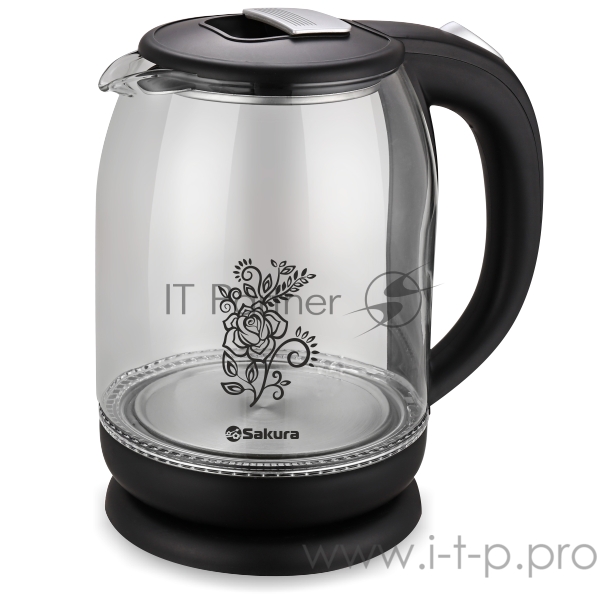 Чайник электрический Sakura SA-2709BK стекло черный
