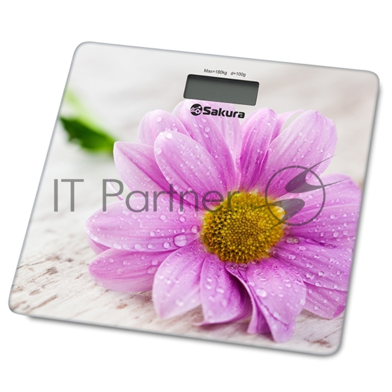 Весы напольные Sakura SA-5072GW 180кг элек герберы