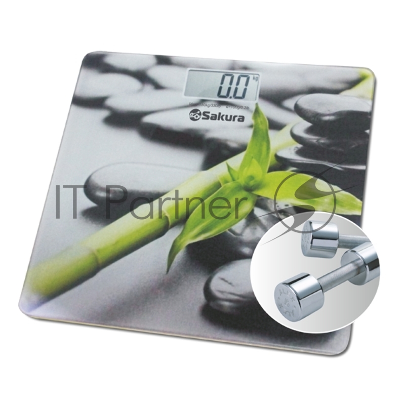 Весы напольные Sakura SA-5072S 150кг элек бамбук