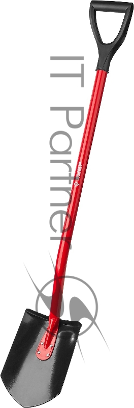 Штыковая лопата ЗУБР МАСТЕР, стальной черенок, с рукояткой 39523