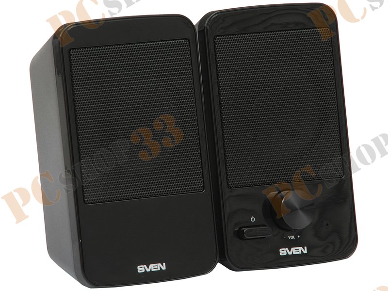 Акустическая система стерео Sven 312 2x2Вт, портативная, черный