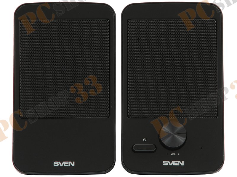 Акустическая система стерео Sven 312 2x2Вт, портативная, черный