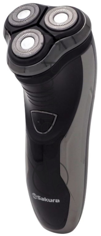 Бритва электрическая Sakura SA-5409BK 3гол триммер влаж.бритьё