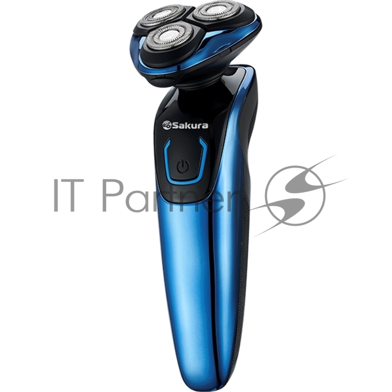 Бритва электрическая Sakura SA-5420BL 3гол триммер влаж.бритьё