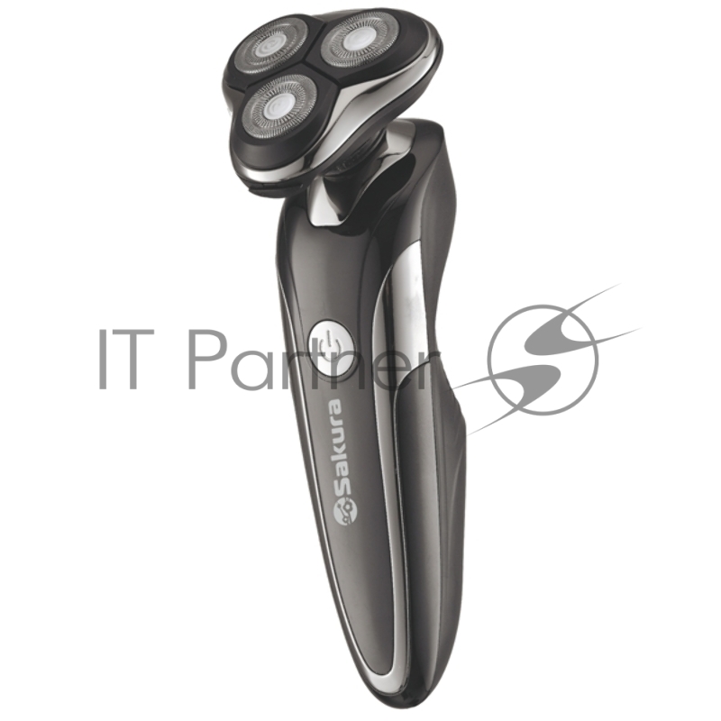 Бритва электрическая Sakura SA-5425BK 3гол триммер влаж.бритьё