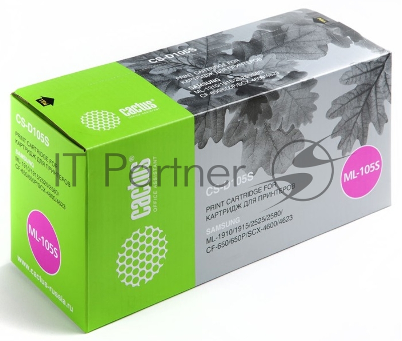 Расходные материалы CACTUS MLT-D105S Картридж (CS-D105S) для Samsung ML-1910/1915/2525/2580, SCX-4600/4623, SF-650/650P