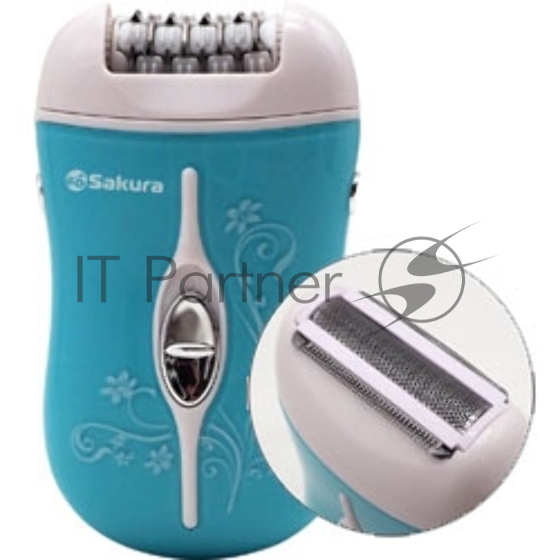 Эпилятор Sakura SA-5540SBL 2нас+бритва 2скор аккум