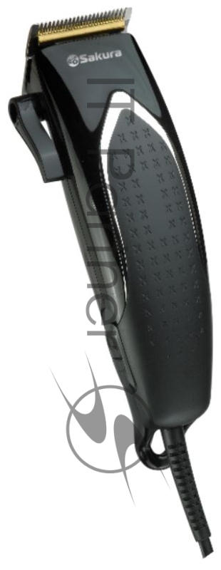 Машинка для стрижки Sakura SA-5110BK Premium титан 4гребня сетев