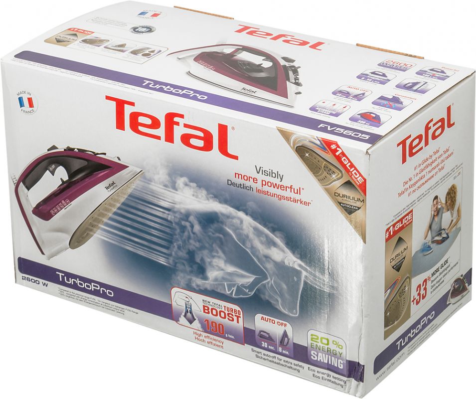 Утюг Tefal FV5605E0 белый/бордовый