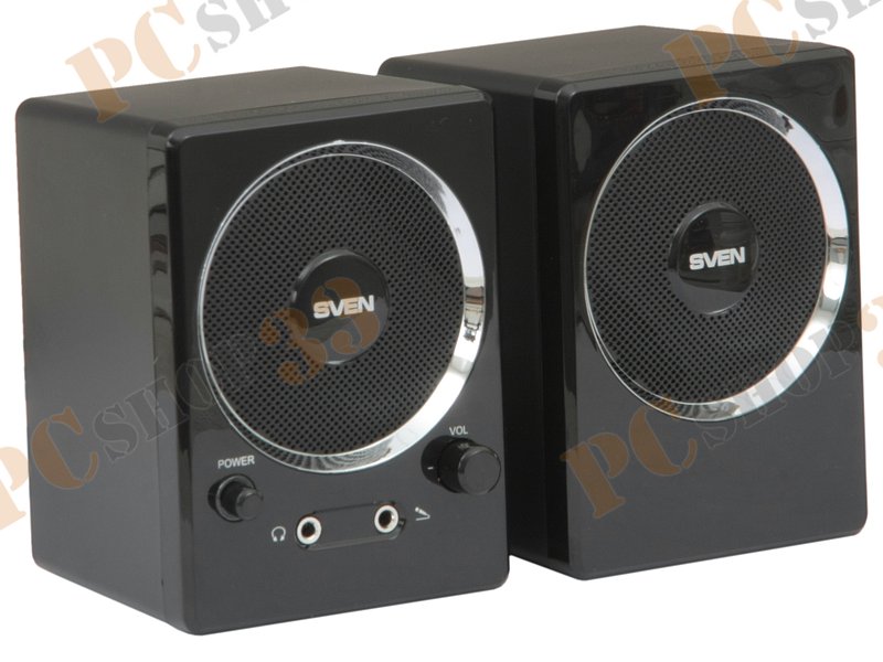 Акустическая система стерео Sven 247, 2x2Вт, портативная, черный