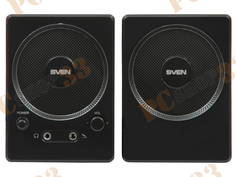 Акустическая система стерео Sven 247, 2x2Вт, портативная, черный