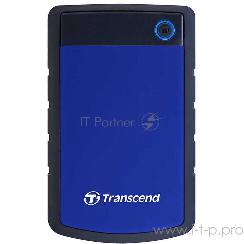 Внешний жесткий диск 2ТБ 2.5 Transcend StoreJet 25H3 TS2TSJ25H3B, серо-синий (USB3.0)