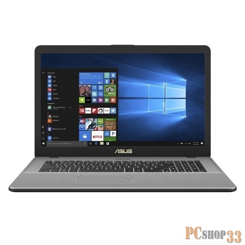 Ноутбук ASUS VivoBook Pro N705UD-GC150T (Core i7 8550U-1.80ГГц, 12ГБ, 128ГБ+1ТБ, GFGTX1050, LAN, WiFi, BT, WebCam, 17.3 1920x1080, W10 H), серый