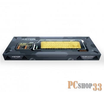 Клавиатура CBR KB 882 Armor, механическая игровая, USB, 87 кл., свитчи Outemu Blue, Anti-Ghosting, N-key rollover, подсветка, 60 млн. наж., прорезин. ножки, поверхность металл, длина кабеля 1,8 м