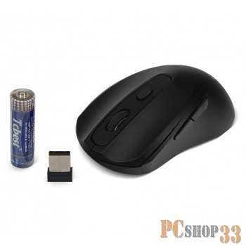 Мышь беспроводная CBR CM 522 Black, , оптическая, 2,4 ГГц, 800/1200/1600 dpi, 6 кнопок и колесо прокрутки, технология бесшумный клик, ABS-пластик, цвет чёрный