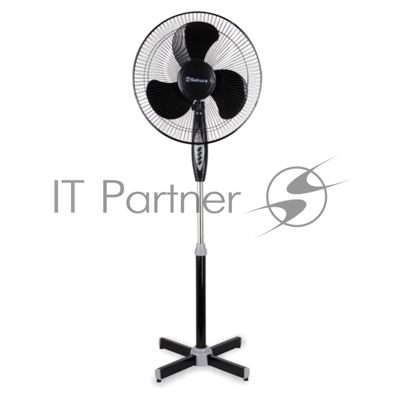 Вентилятор напольный Sakura SA-16BK черн/сер ПДУ таймер 2 шт./кор.