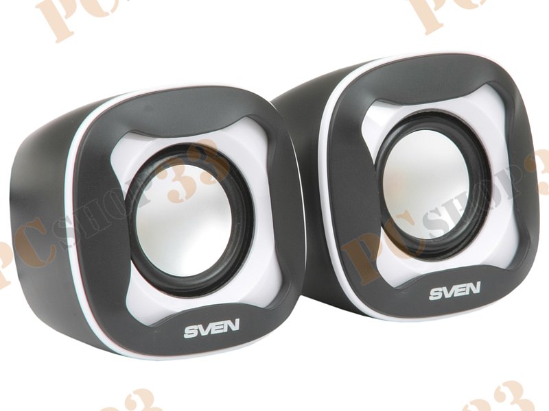 Акустическая система стерео Sven 170 2x2.5Вт, портативная, черно-белый